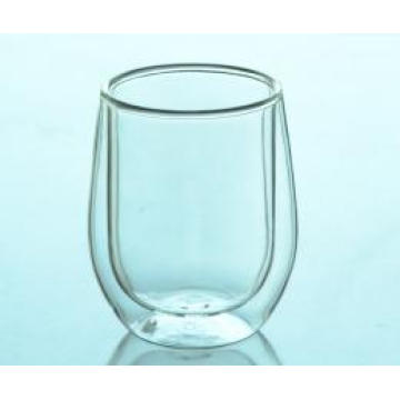 High Quality Mouth Blowing Clear Double Wall Coffee/Tea Glass Cup